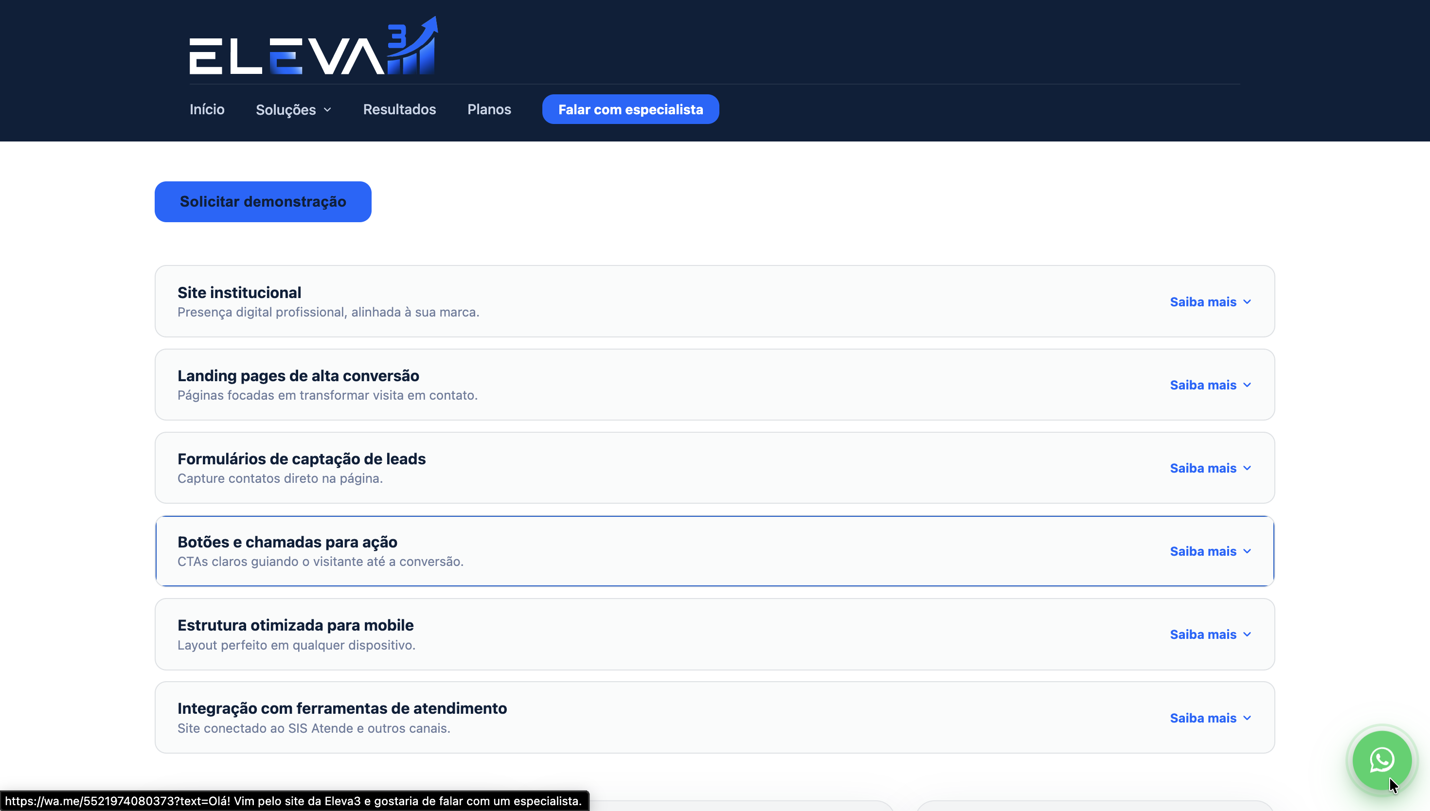 Sites e Landing Pages